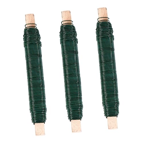 HANABASS 3Pcs Floral Iron Wires Bendable Crafts Wire for Flower Bouquet Binding Coated Soft Metal Wire for Creative Floral Arrangements