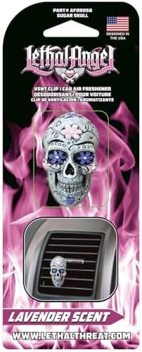 Lethal Threat Sugar Skull 3D Vent Clip Air Freshener, Lavender Scent, Multicolor image 2