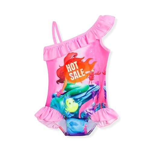 Little Princess Swimsuit Girls One Piece Bathing Suit Kids Cartoon Swimwear Beach Outfit