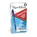 Paper Mate FlexGrip Ultra Stick Ball Pen, Fine Point, 0.80 mm, Blue Barrel, Blue Ink (9660131), Pack of 12