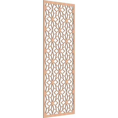 Image of 29 3 /8 inchW x 74 3 /8 inchH x 1 /4 inchT Lake Decorative Fretwork Wood Wall Panels, Alder