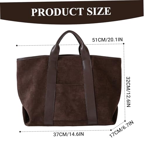 Sac fourre-tout en daim marron : la solution extra large contre le manque de place - 6