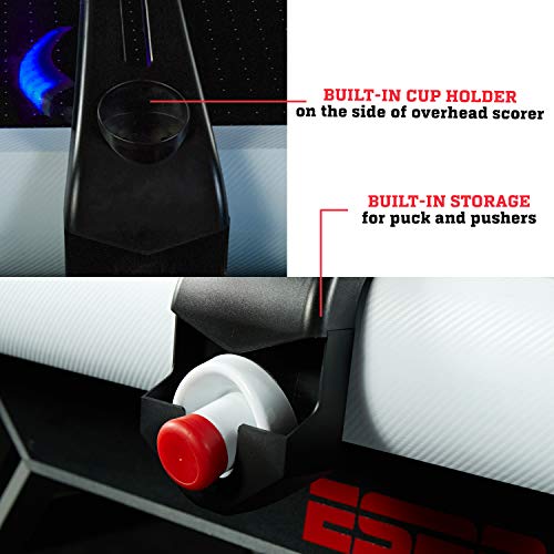 ESPN Sports Air Hockey Game Table: 84 Inch Indoor Arcade Gaming Set with Electronic Overhead Score System, Sound Effects (AWH084_218E)