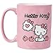 Silver Buffalo Sanrio Hello Kitty Apple Wax Resist Ceramic Pottery Mug, 17 Ounces