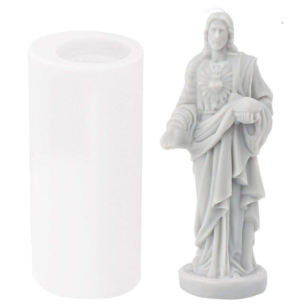 Moule bougie Jésus en silicone 3D pour la fabrication artisanale