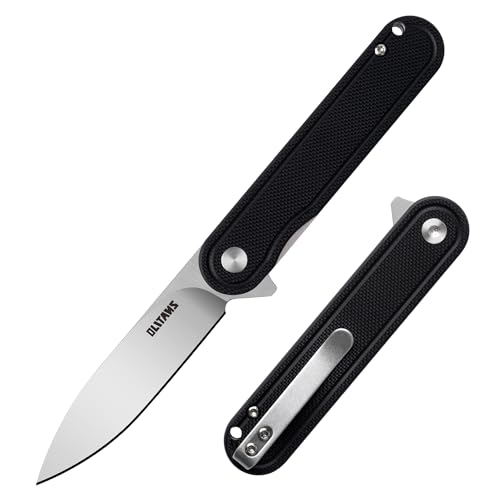 Image of OLITANS G040 Pocket Knife, 2.75'' D2 Steel Blade G10 handle, Small EDC Knife with Pocket Clip for Men Women, 2.1oz