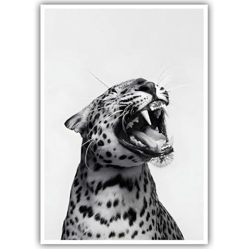 Lustiges Tierposter, schwarz-weißer Leoparden-Wandkunst, Vintage-Geparden-Dekor, trendiger Druck, Leinwand, eklektische Tierwelt, ästhetische Drucke für Wohnzimmer, Schlafzimmer, Badezimmer, Poster, Lustiges Tierposter, schwarz-weißer Leoparden-Wandkunst, Vintage-Geparden-Dekor, trendiger Druck, Leinwand, eklektische Tierwelt, ästhetische Drucke für Wohnzimmer, Schlafzimmer, Badezimmer, Poster,