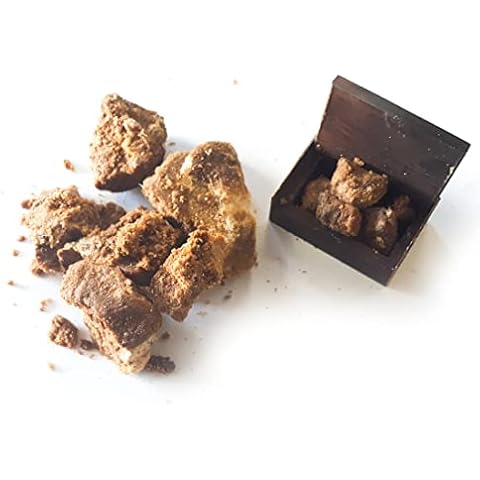 Durx-litecrete Monk Brand Semi Dark Amber Resin Incense with Wooden Box, Premium Highly Quality Amber Resin (5 Grams) Cover