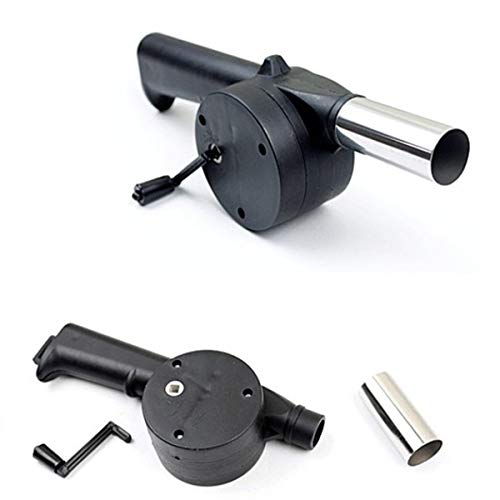 Gugutogo BBQ Fan Air Blower Outdoor Cooking For Barbecue Fire Bellows Hand Crank Tool