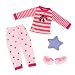 Glitter Girls by Battat - Ladybug Shimmer Pajama Top & Pant Regular Outfit - 14" Doll Clothes & Accessories Toys