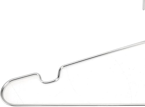 Miniatura 6 de plplaaoo Perchas de alambre, paquete de 10 perchas de acero inoxidable, perchas resistentes con ranuras antideslizantes, colgador de ropa de alambre