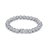 ZenBless Fengshui Prosperity Bracelet Natural Bead Bracelet 8MM Single Silver Pi Xiu/Pi Yao Attract Wealth Health and Good Luck