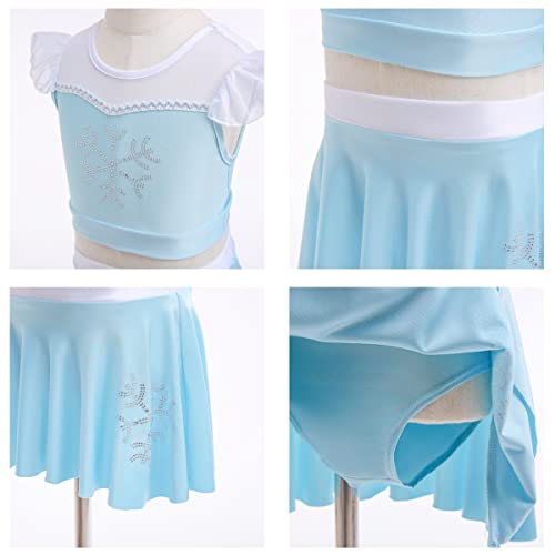 Image of Princess Two-Piece Tankini Swimsuit for Girls Bathing Suits Ruffles Swimwear Surf Beach Summer Swimming Bikini Set