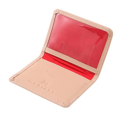 Carteira Feminina Couro Legítimo Porta Cartão CNH Notas Dobradas Mariart 154F (Nude)