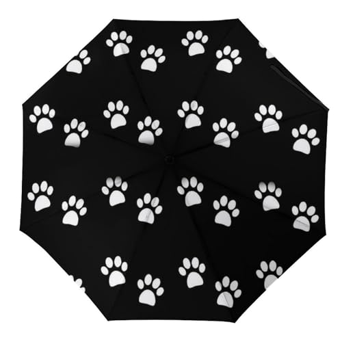 Parapluie de voyage à motif pattes idéal pour sorties sous la pluie