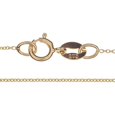 Markylis - Real Stunning 9ct Gold FINE Micro Belcher Link Anchor Chain Necklace - 0.8mm - 20inch - 20" Cover