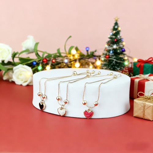 SmileBelle Christmas Gifts Best Friendship Bracelets for 2/3 Sisters Bracelets, Best Friend for Girls14K Gold Adjustable Besties Matching Bracelet, Friends Jewelry Stocking Stuffer for Girls