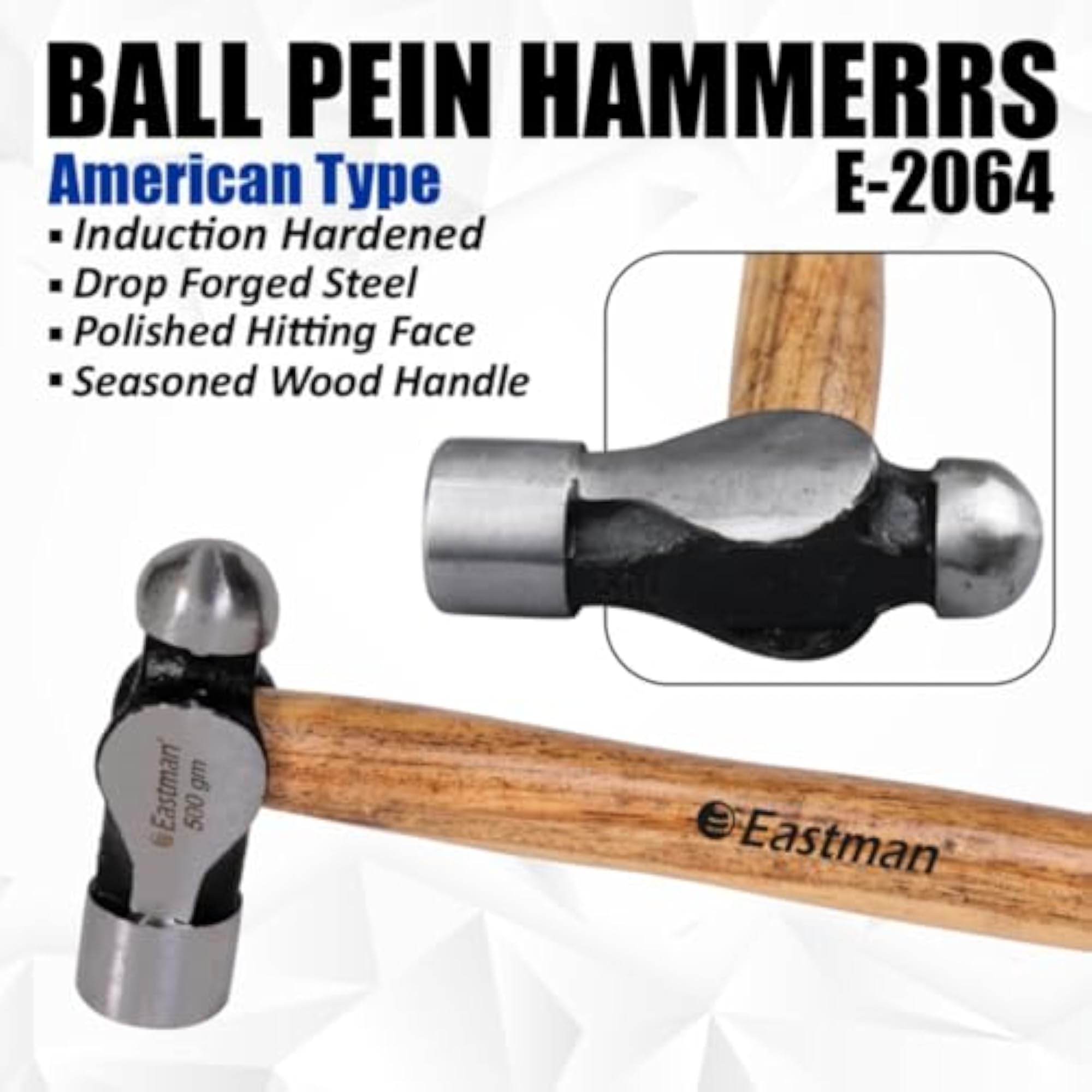 Ball Pein Hammer, 100g Drop Forged Steel, Wood Handle