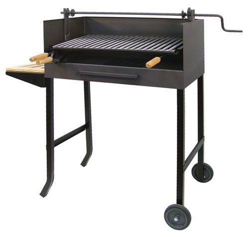Imex El Zorro 71524 - Barbacoa Con Ruedas, Elevador Y Parrilla Inox, 61 X 40 X 100 Cm, Color Negro