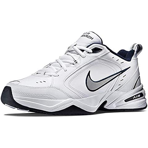 Nike Herren Air Monarch Iv Fitnessschuhe, Weiß Midnight Navy Metallic Silver, 45 EU Cover