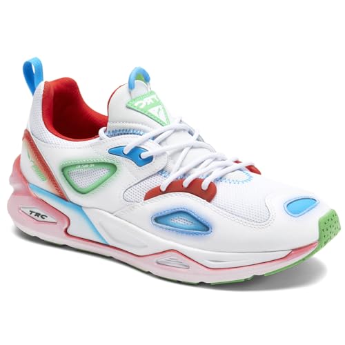 PUMA Mens TRC Blaze Neon Lace Up Sneakers Shoes Casual - White2