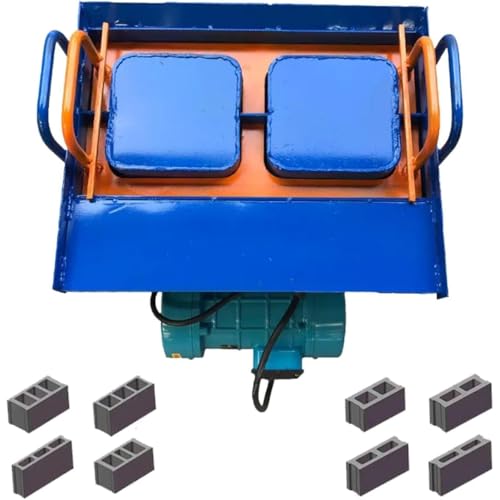 Máquina para hacer bloques de hormigón, mini prensa eléctrica de motor de vibración, formación manual de ladrillos, formación rápida de 45 segundos, 30 ladrillos/hora, moldes personalizables, diseño