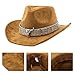 Fashionable Western Hat with Belt Buckles New British Casual Stylish for Western Themed Event Unique Styles