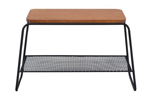 Mesa Lateral Letti Banco Sapateira Industrial Elegante Cor:Preto