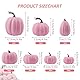 Larber 12 Stück Herbstdeko Kürbisse Schaum Kürbis Deko Groß mit Kleine Kürbisse Künstliche Kürbisse Rosa für Halloween Erntedankfest Deko Herbstdeko (Verschiedene Größen)