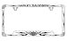 Harley-Davidson Chrome Plated Brass License Frame With Simulated White Carbon Fiber Inlay