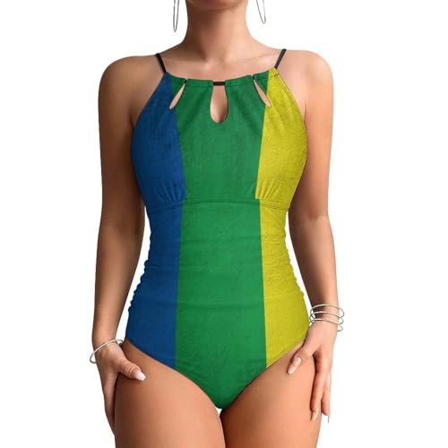 Monokini de plage arc-en-ciel haut de gamme avec doublure gainante pour silhouette élégante