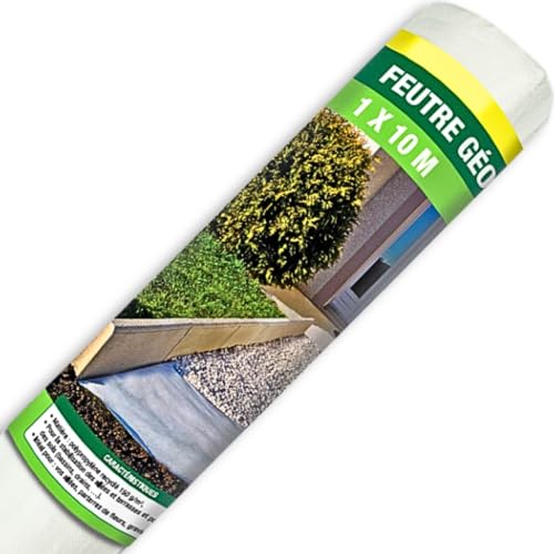 TERRE JARDIN Rollo geotextil, 10 m, 150 g/m²