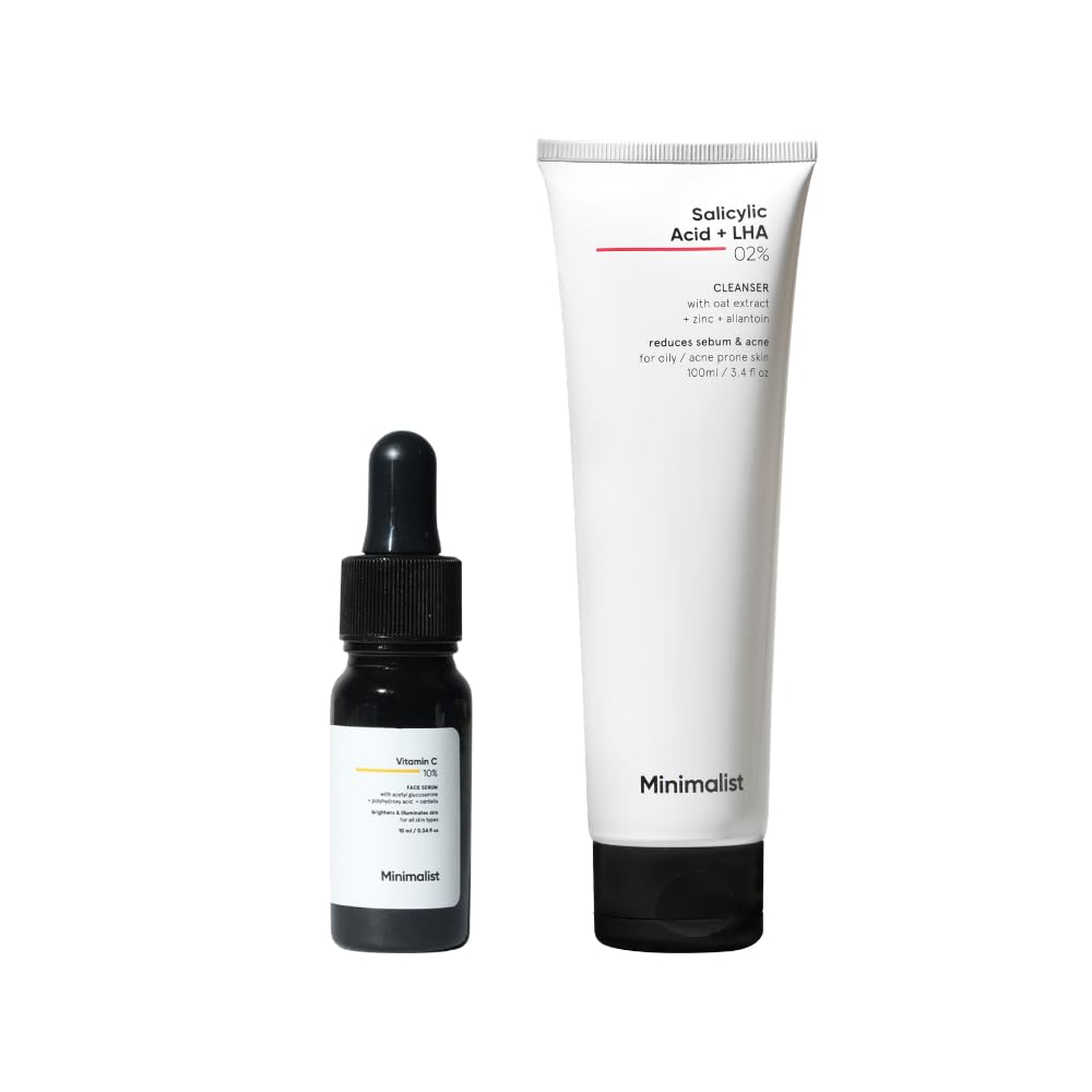 Minimalist Vitamin C 10% Serum + Salicylic Acid 2% Face Wash | Skin Brightening, Acne Control, Oil Balance, Dark Spot Reduction & Deep Pore Cleansing Combo for Clear & Glowing Skin-picture-20