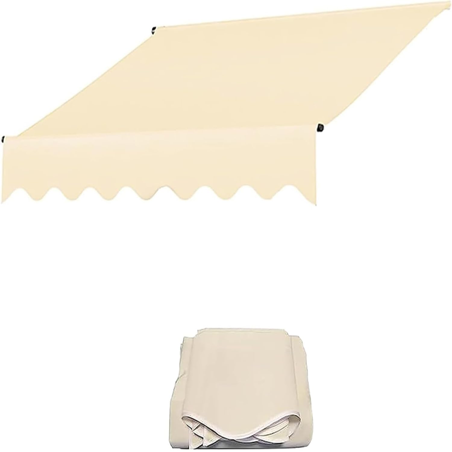 Odporna na promieniowanie UV zapasowa tkanina markizy, wysuwana osłona tarasu do pawilonu, ogrodu, na taras, odporna na warunki atmosferyczne, 4 x 3,5 m,