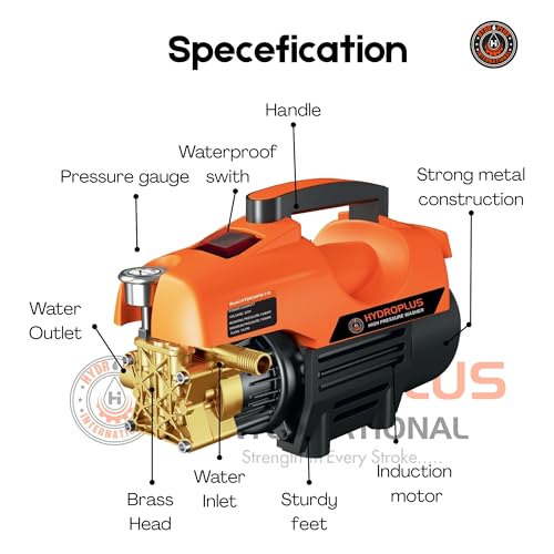 Image of HYDROHPW PRO High Pressure Car Washer 2200W | 10 LPM Water Flow | Portable Electric Power Washer for Car, Bike, Home & Garden Cleaning | Powerful Pressure Washing Machine