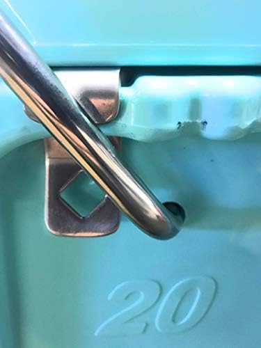 Miniatura 5 de Soporte de bloqueo enfriador para Yeti Roadie 20 y RTIC 20, acero inoxidable, plata, montaje más frío