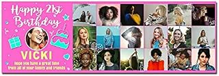 Personalised Birthday Banner Photos Celebration Party Wedding Engagement Poster Hen Party 2ftx6ft