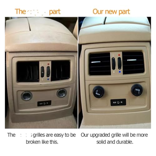 Panel de cubierta para salida de aire trasera con rejilla orientable para BMW E60 E61 6