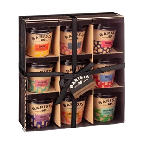 Coffee Gift Set 9 Flavoured Coffee Gift Set for Women Travel Takeout Cups Gift Set for Adults Includes Irish Cream Caramel Vanilla Flavour and More Cover
