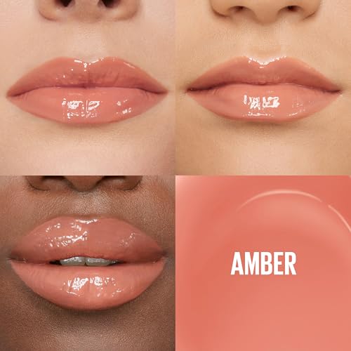 Image of Maybelline Lifter Gloss, Hydrating Lip Gloss with Hyaluronic Acid, High Shine for Plumper Looking Lips, Amber, Cream Neutral, 0.18 Ounce