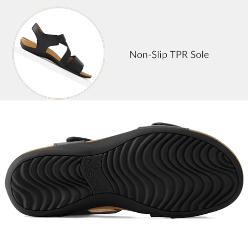mysoft Women's Arch Support Sandals Orthotic Comfortable Walking Sandals Lightweight Adjustable Summer Outdoor Shoes4