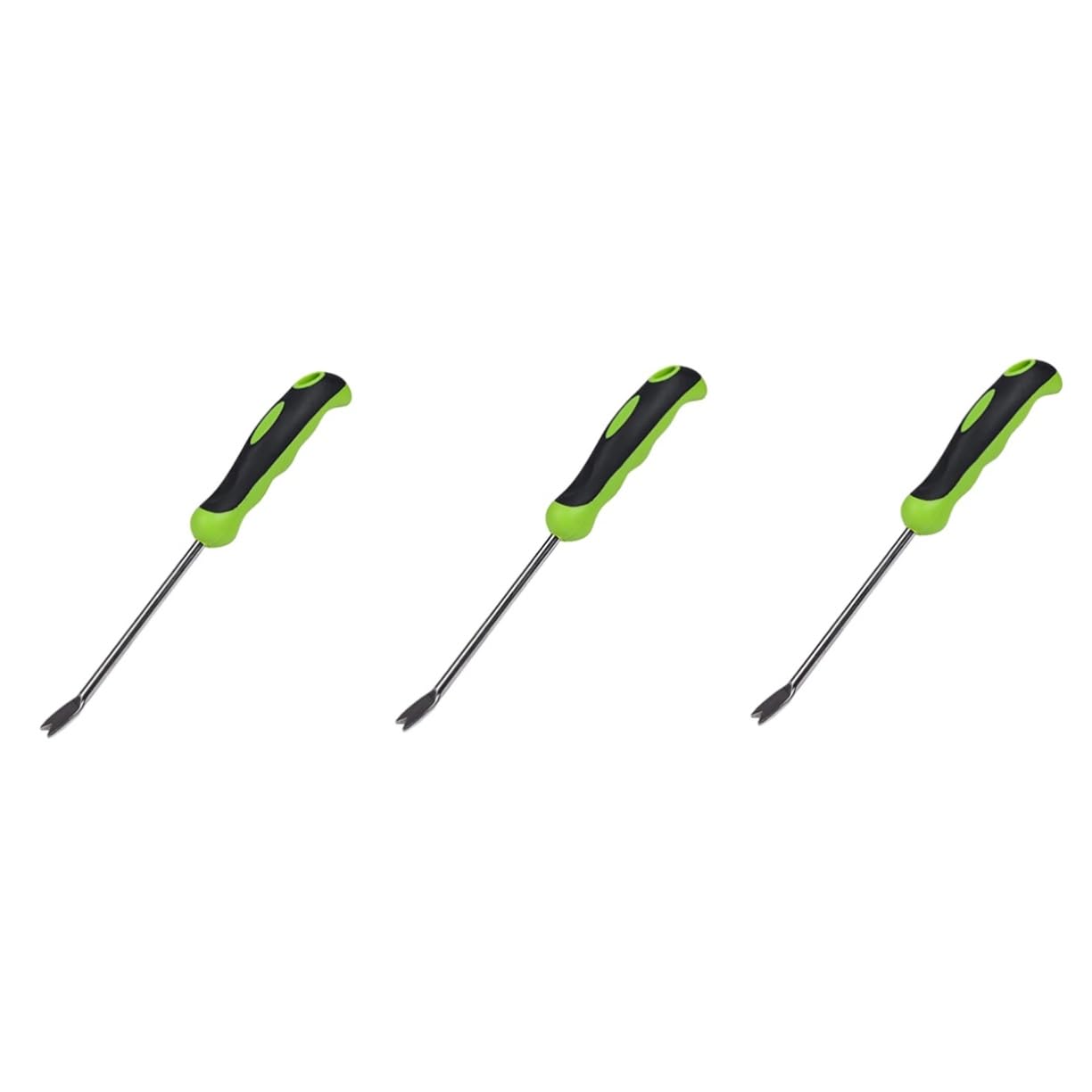 POPETPOP 3pezzi Strumento per Rimozione Erbacce Estrattore Manuale per Giardino Utensile per Giardinaggio Multifunzionale per Trapianto e Diserbo Design Ergonomico per Facile Utilizzo