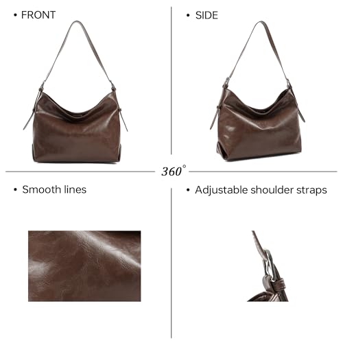 Bolso Hobo de Cuero Pequeño para Mujer miniatura 5