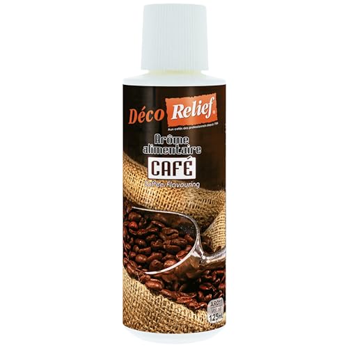 Déco Relief - Arôme Liquide Café 125 ml - Arôme Alimentaire Pâtisserie & Yaourtière - Pour Gâteaux, Pâtisseries, Yaourts - Arôme Concentré - ARO51.