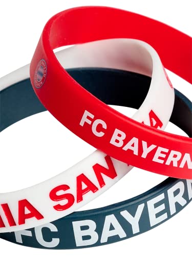 FC Bayern München Armband 3er Set Fußball Fan Accessoires rot/weiß/navy mia san mia FCB