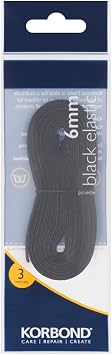 Korbond Black Elastic 6mm x 3m - 110374