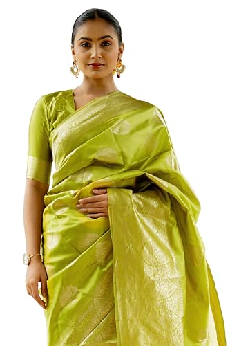 Image of Subham Saree for Woman Silk Cotton Kanjivaram | Soft Easy to Drape Daily Wear Sari with Blouse Fabric