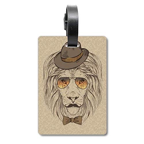 Étiquette voyage chapeau lion évite la perte de vos sacs et valises