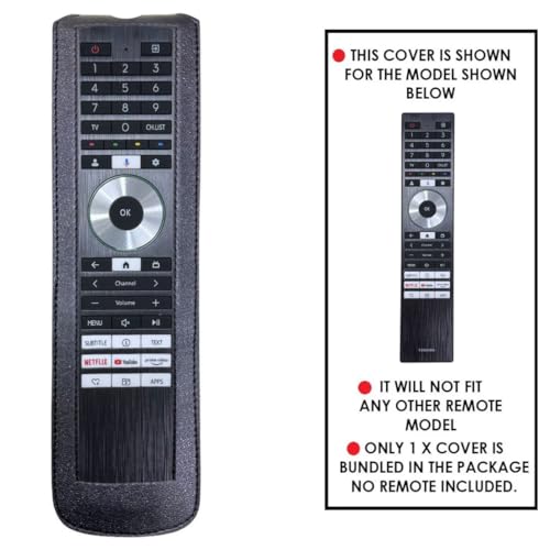 Image of Zaoma Remote Cover Case Pouch Compatible /Replacement for Toshiba TV M550NP Series 4K Ultra HD Smart QLED Google TV Remote Control Case (Black)
