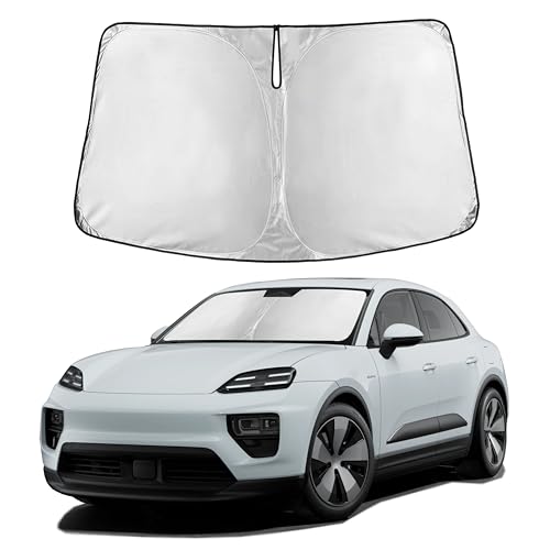 Image of Autovir Windshield Sun Shade Fit for 2014-2024 2025 2026 Porsche Macan Sunshade, Front Car Window Shades Sun Visor, Blocks UV Rays & Heat, Car Accessories